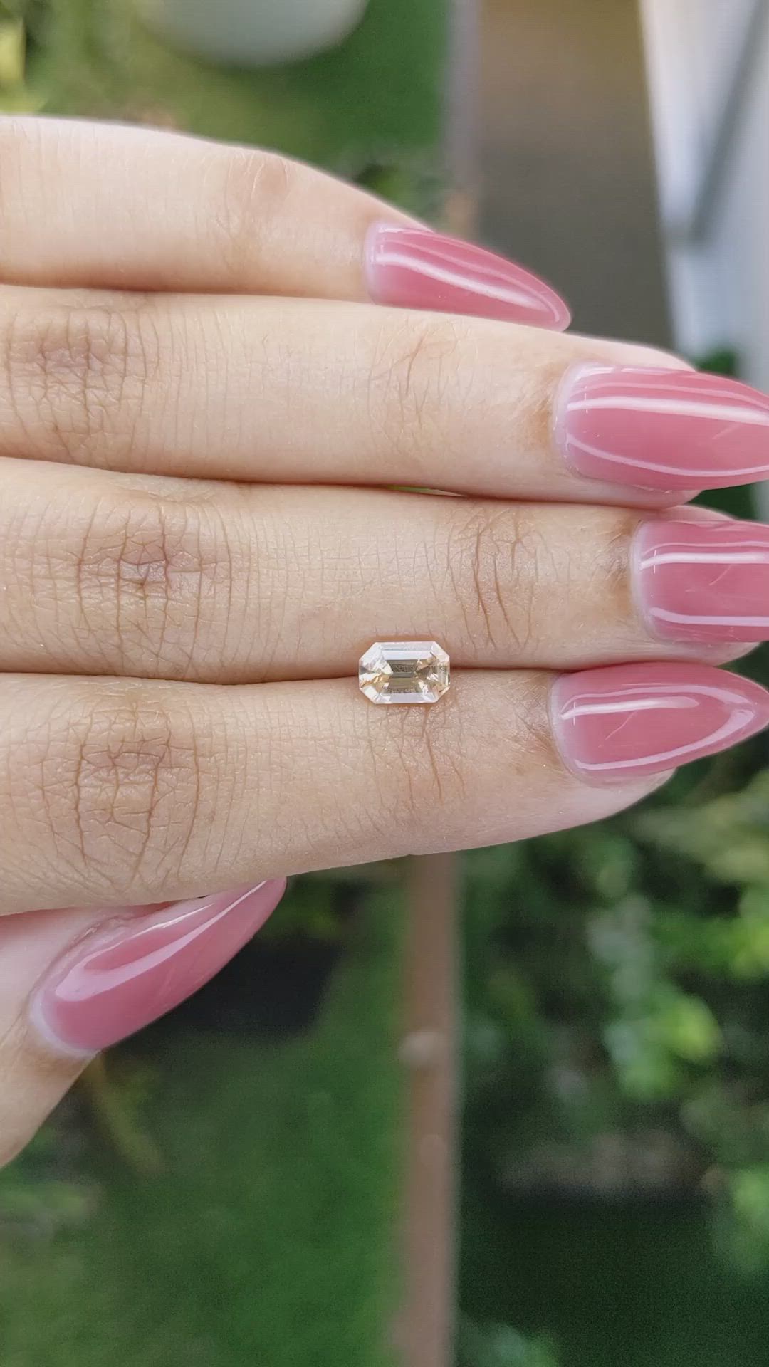 1.04 Ct. Peach Sapphire from Ceylon (Sri Lanka) Size Video