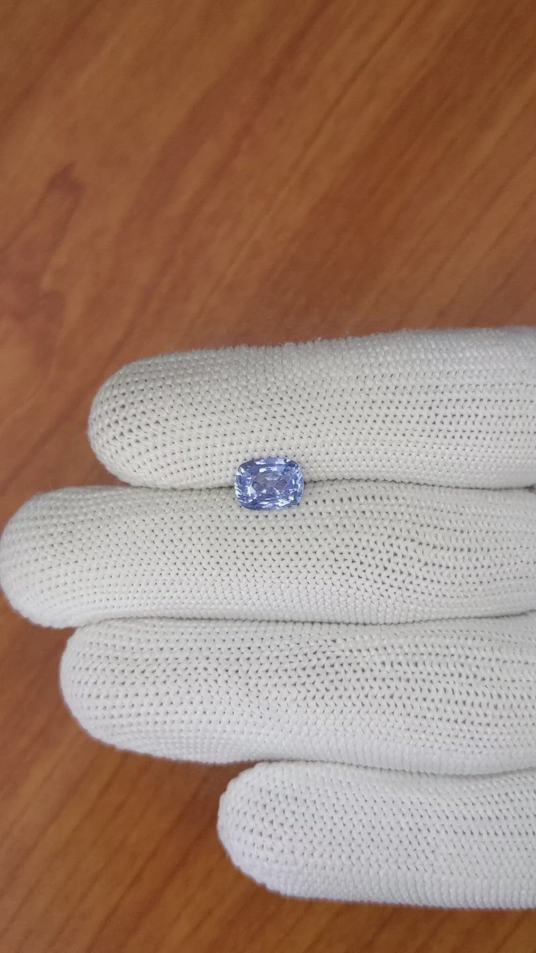 1.57 Ct. Blue Sapphire from Ceylon (Sri Lanka) Size Video