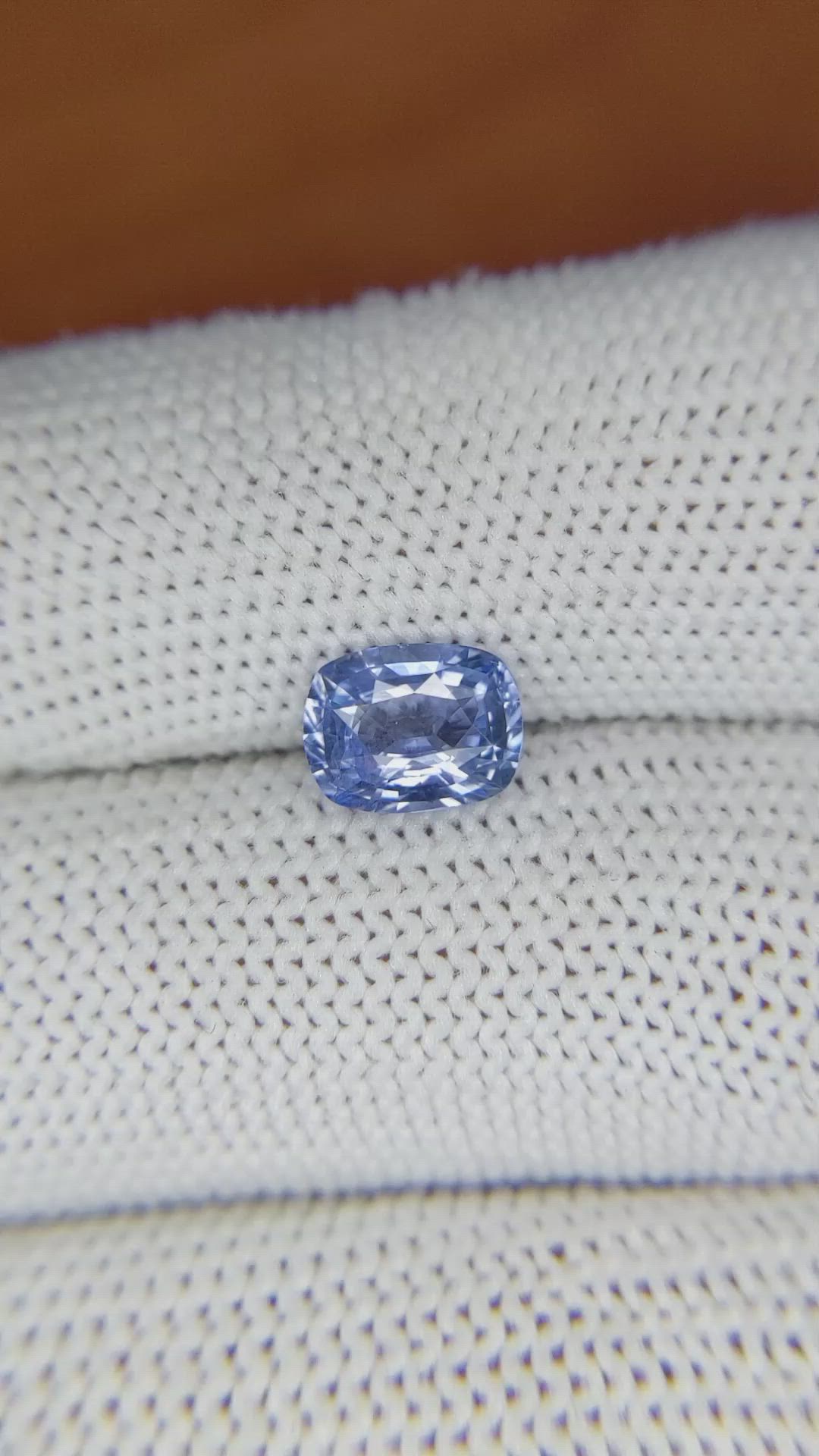 1.57 Ct. Blue Sapphire from Ceylon (Sri Lanka) Size Video