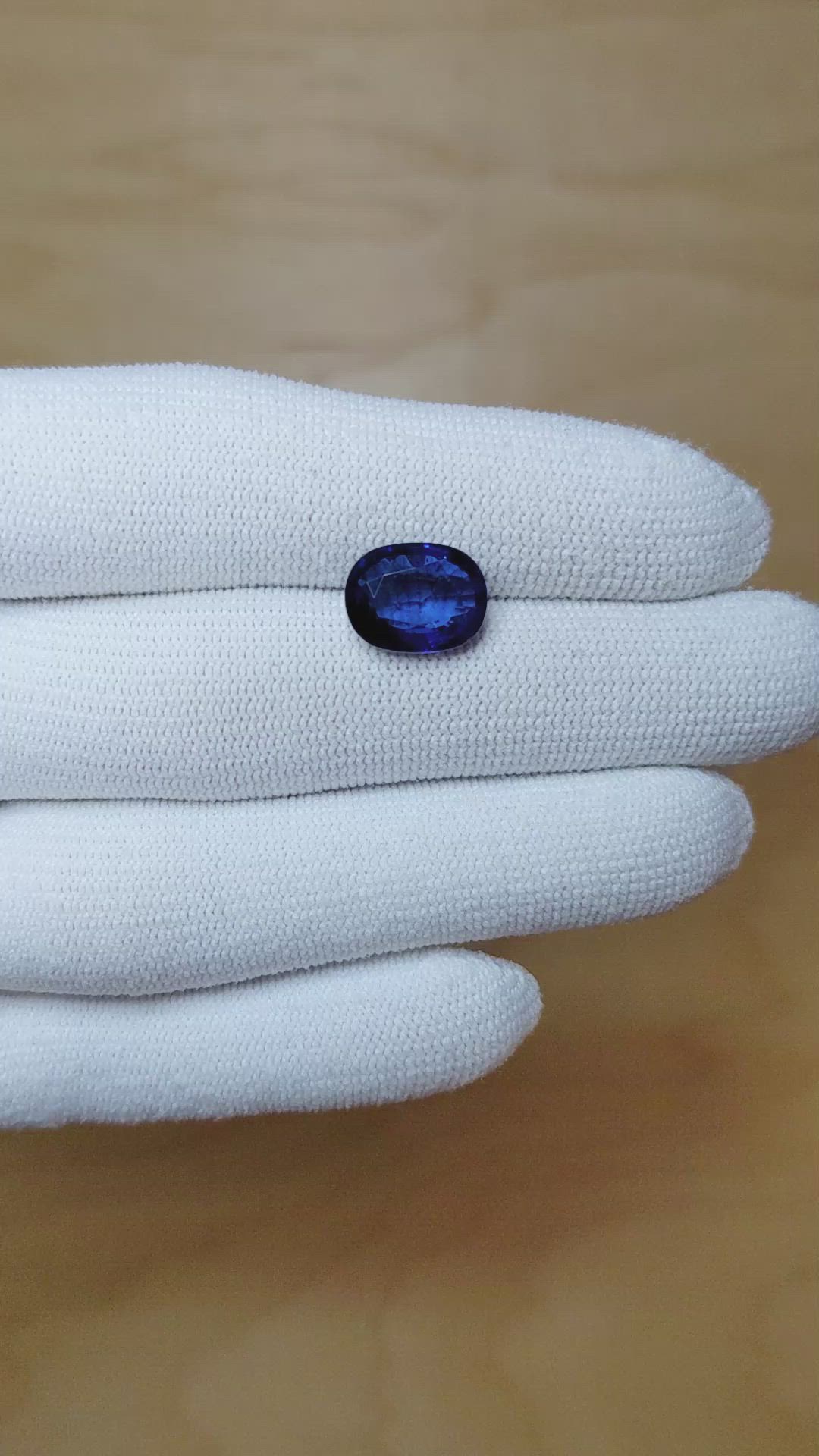 5.01 Ct. Blue Sapphire from Madagascar Size Video