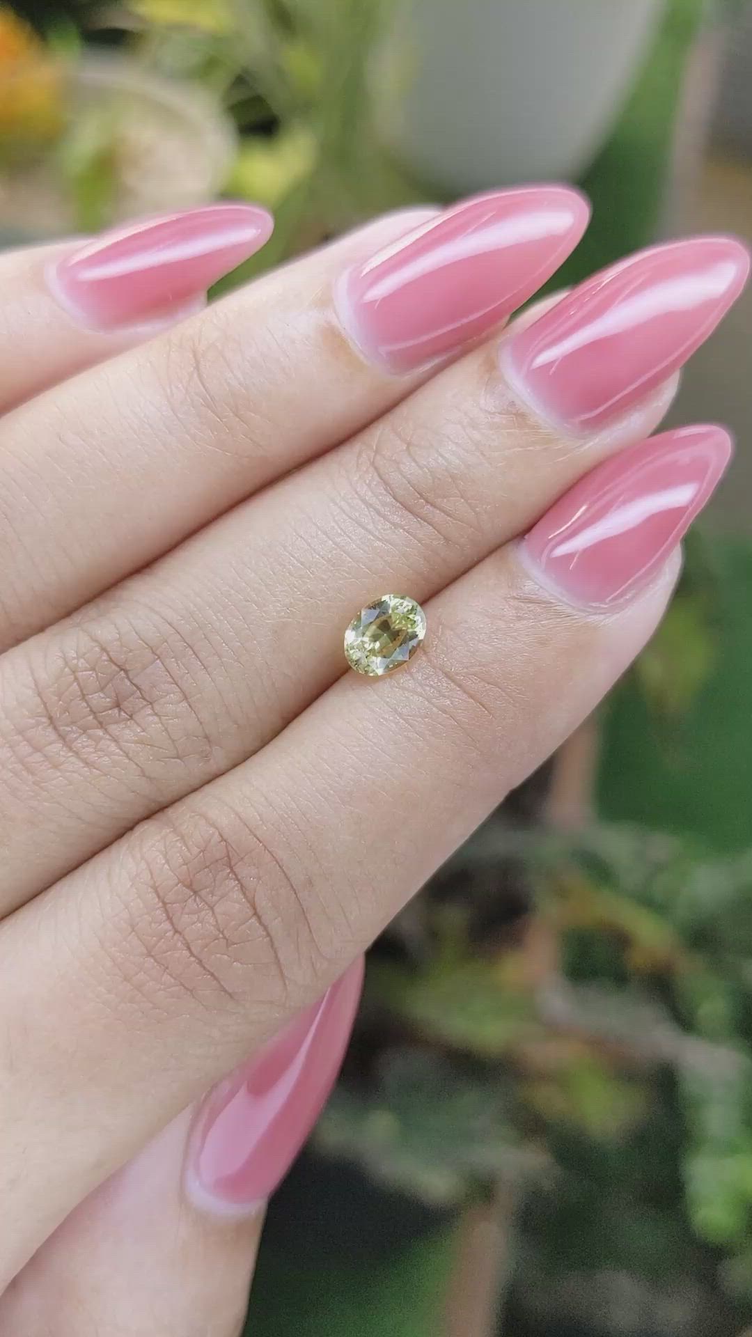 0.98 Ct. Yellow Sapphire from Ceylon (Sri Lanka) Size Video
