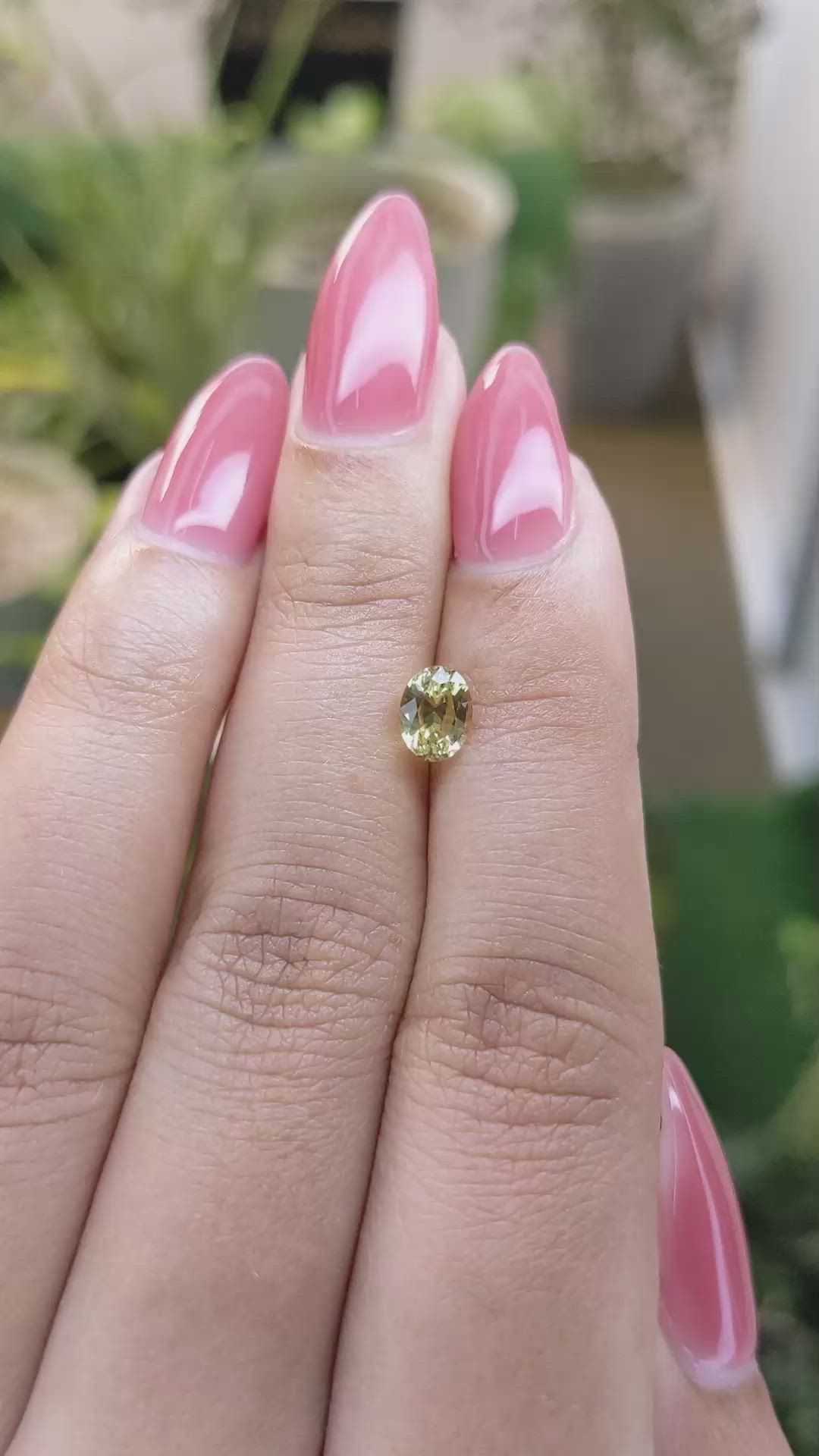0.98 Ct. Yellow Sapphire from Ceylon (Sri Lanka) Size Video
