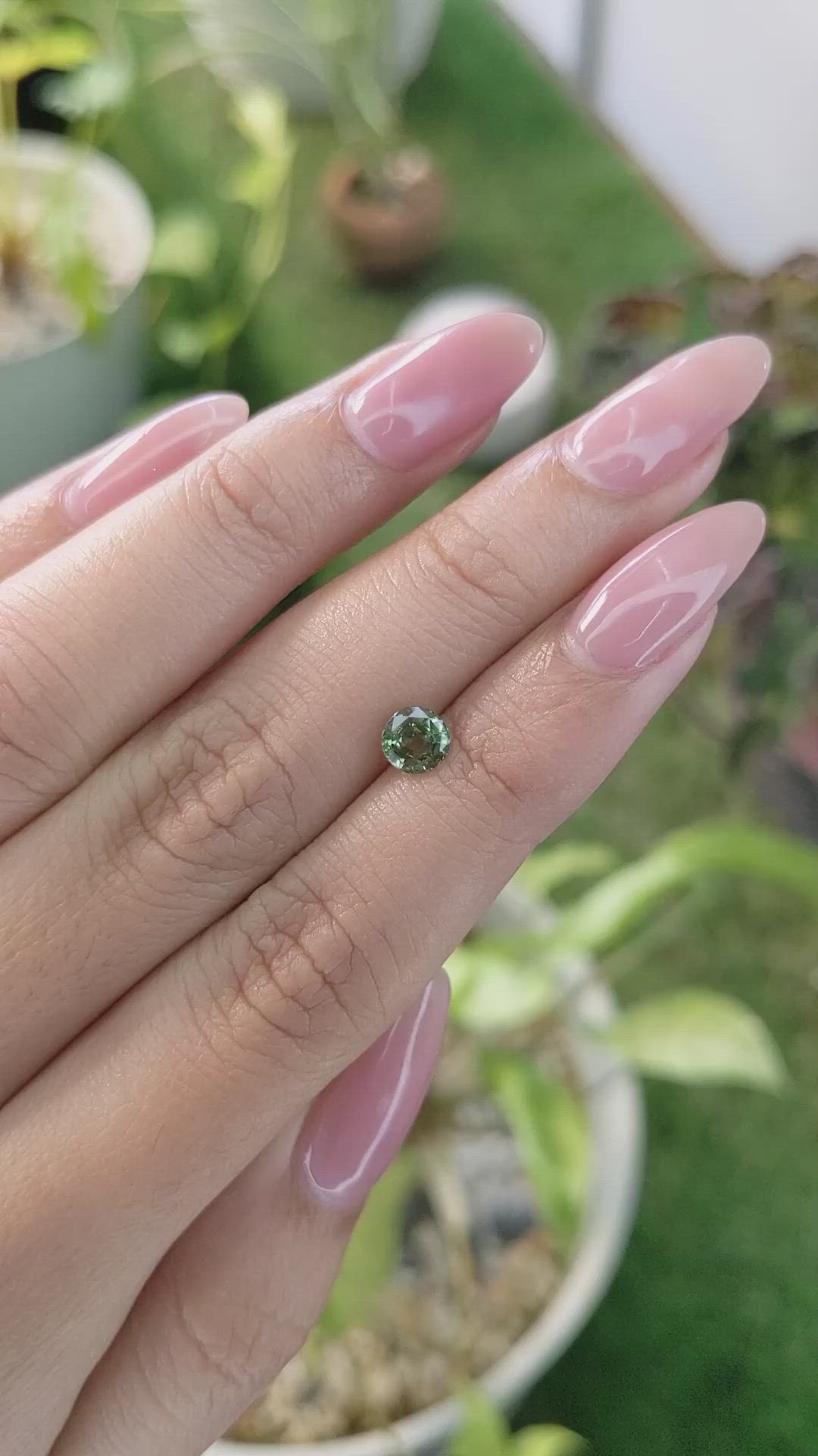 0.82 Ct. Green Sapphire from Madagascar Size Video