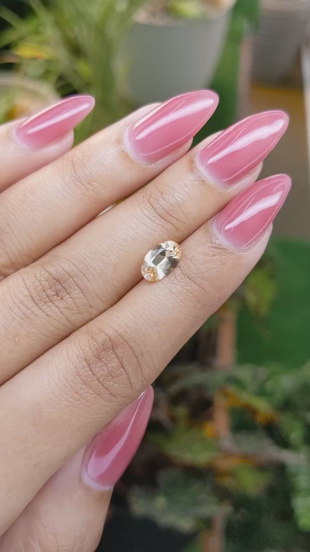 1.32 Ct. Peach Sapphire from Ceylon (Sri Lanka) Size Video