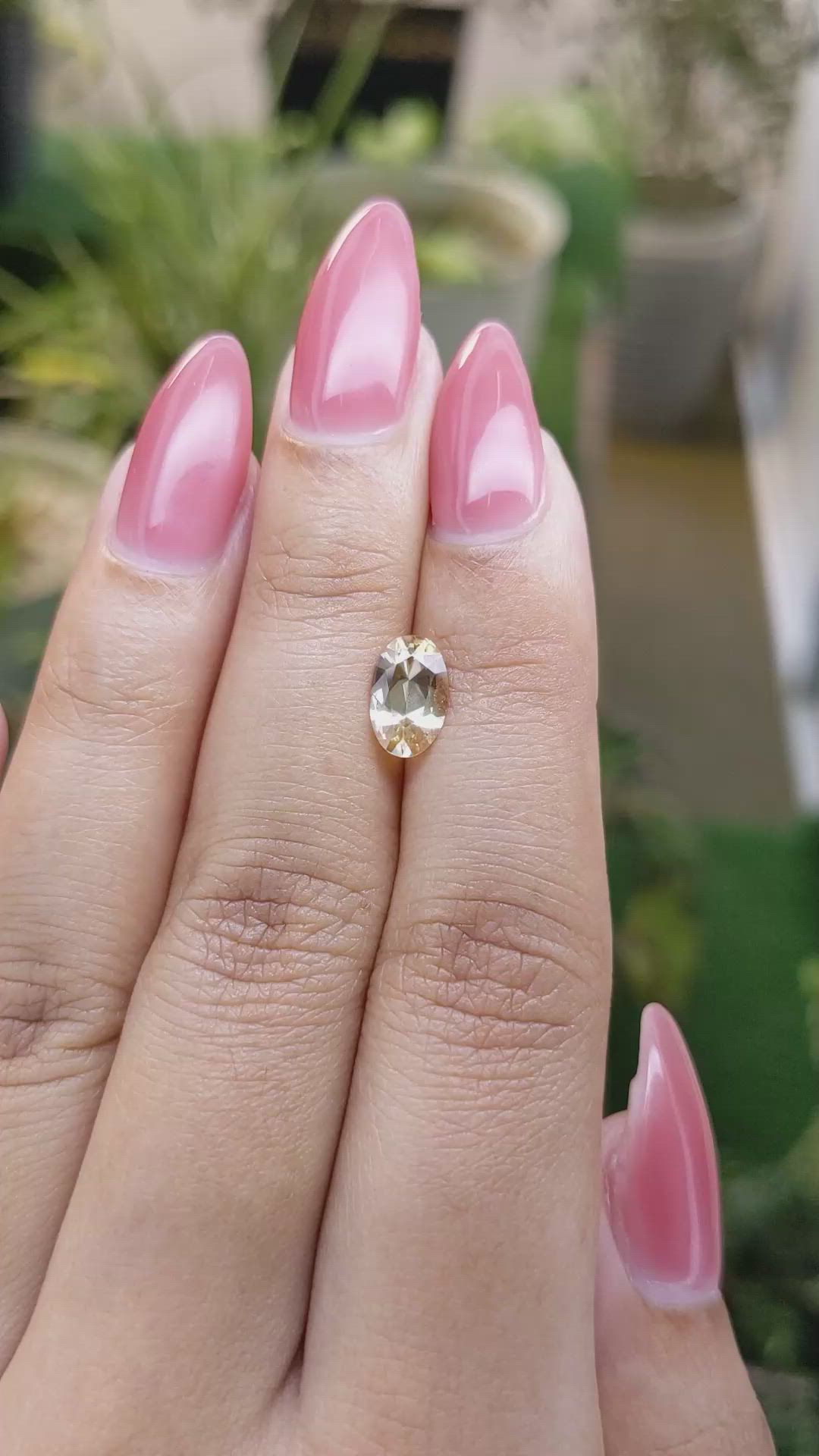 1.32 Ct. Peach Sapphire from Ceylon (Sri Lanka) Size Video
