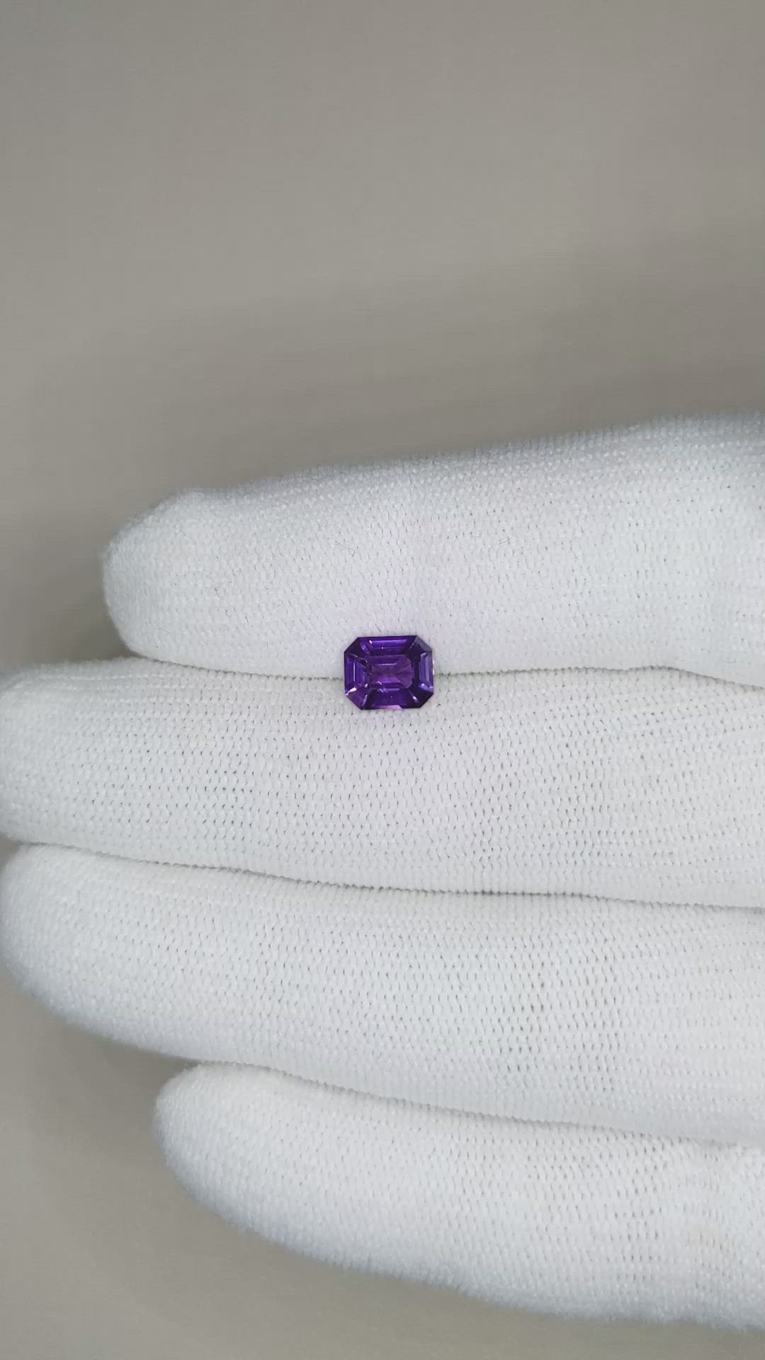 1.32 Ct. Purple Sapphire from Ceylon (Sri Lanka) Size Video