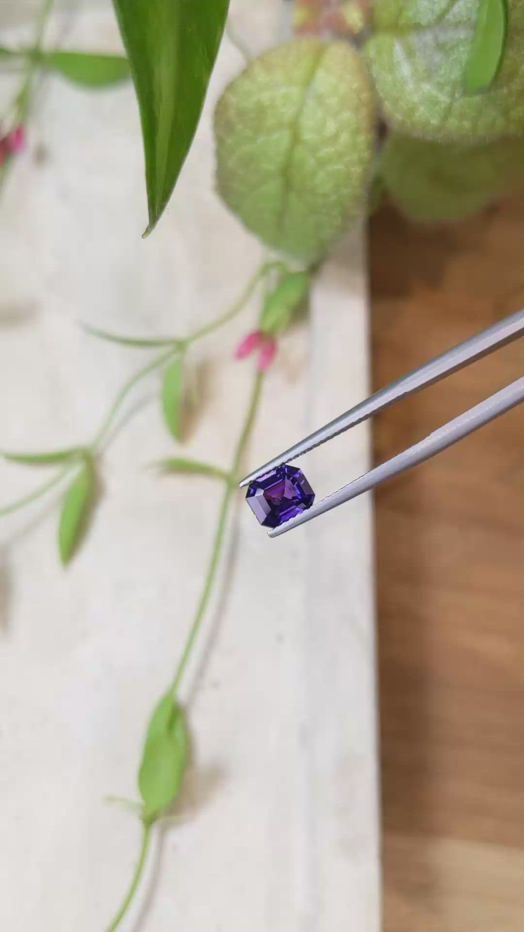 1.32 Ct. Purple Sapphire from Ceylon (Sri Lanka) Size Video