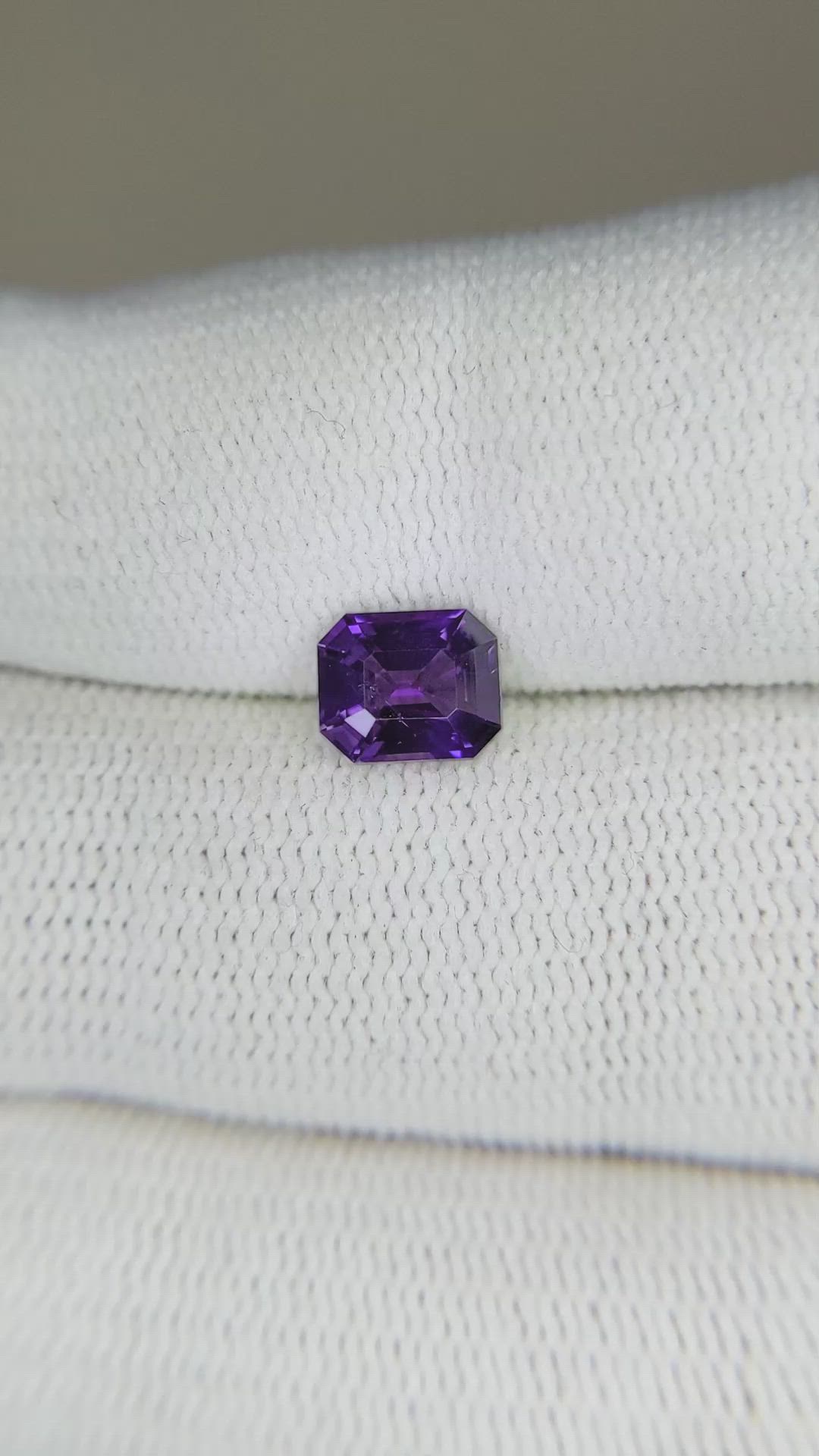 1.32 Ct. Purple Sapphire from Ceylon (Sri Lanka) Size Video