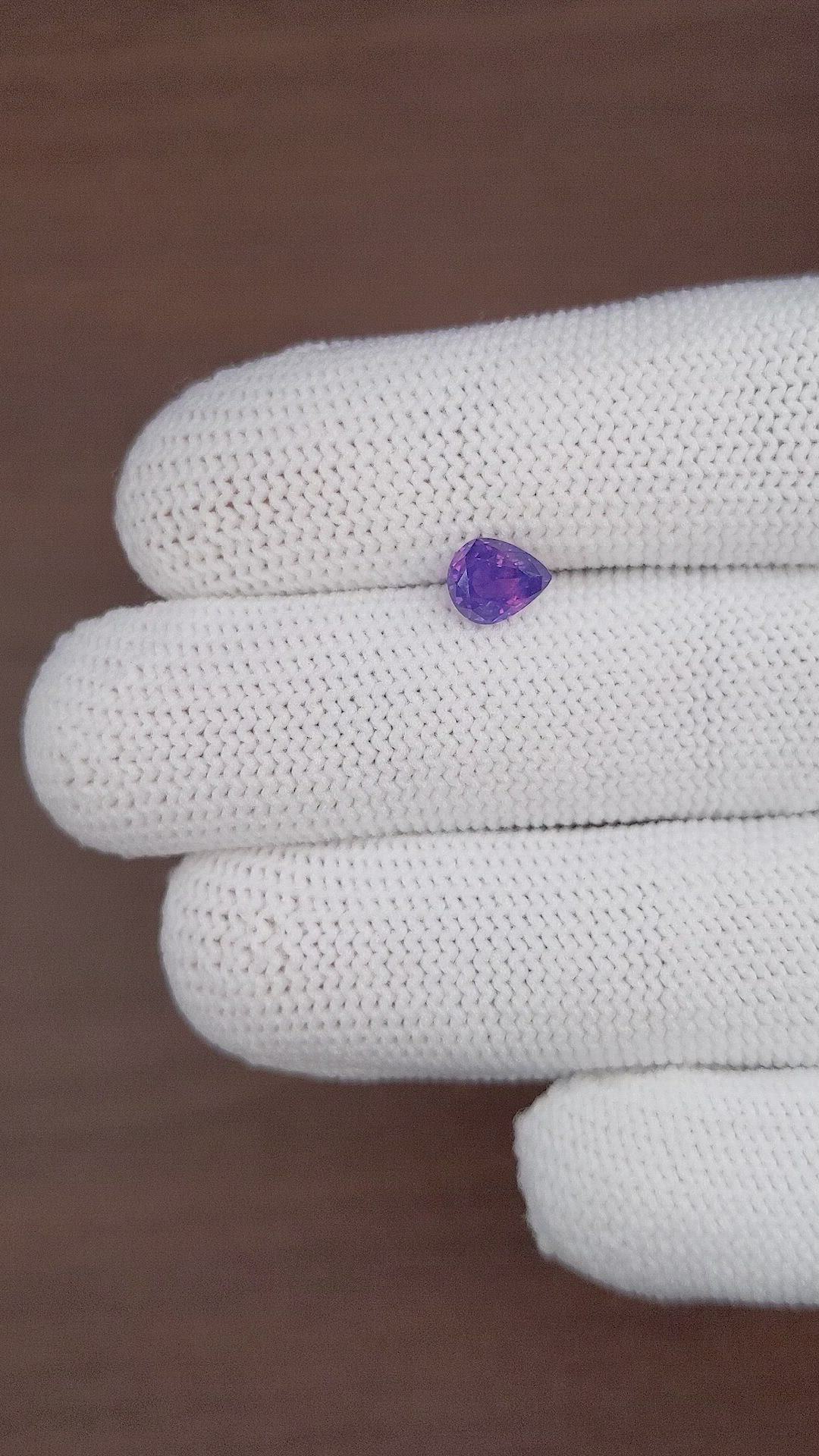 1.25 Ct. Pinkish Purple Sapphire from Tanzania Size Video