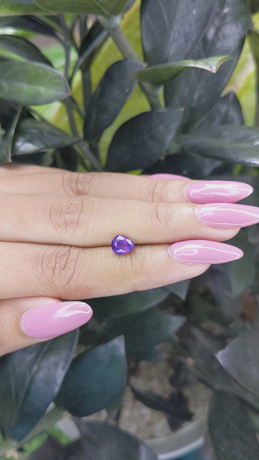 1.25 Ct. Pinkish Purple Sapphire from Tanzania Size Video