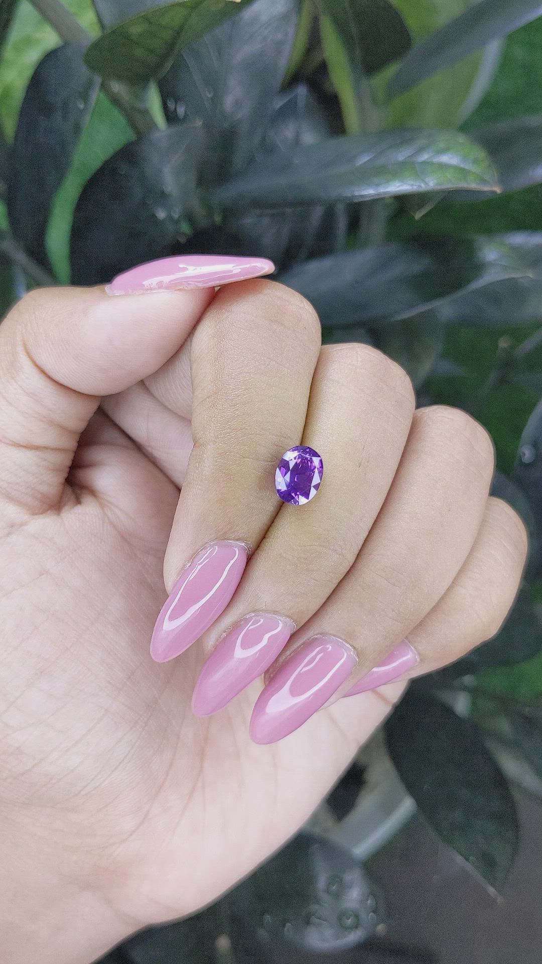 2.29 Ct. Purple Sapphire from Tanzania Size Video