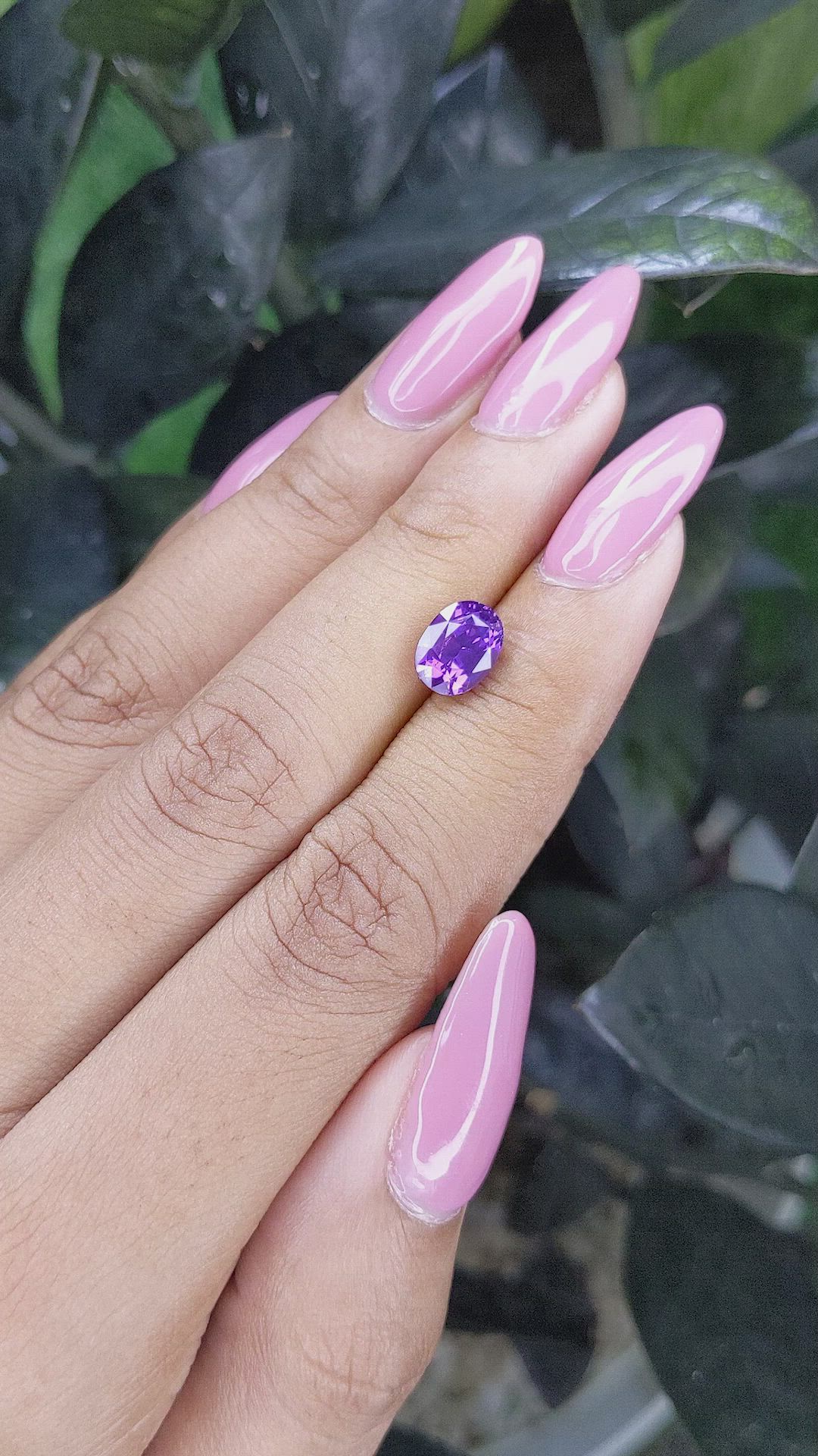 2.29 Ct. Purple Sapphire from Tanzania Size Video