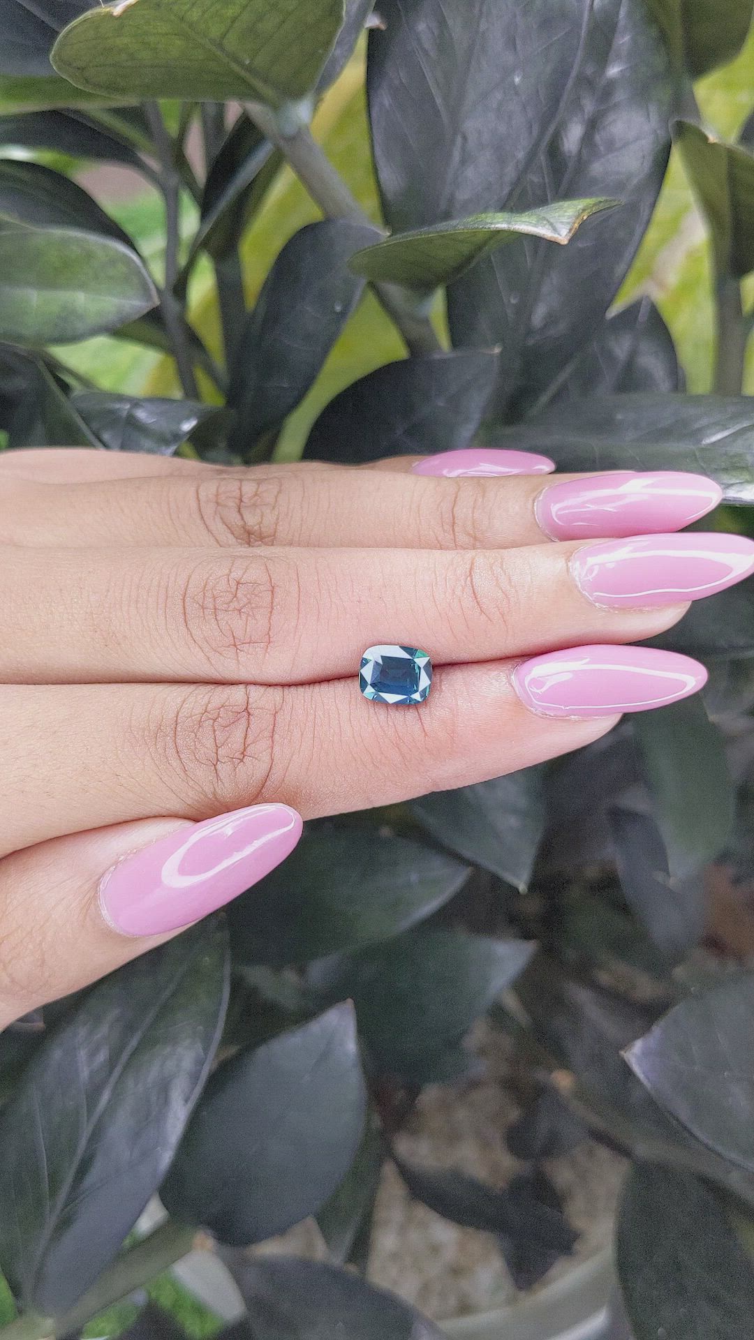 1.77 Ct. Greenish Blue Sapphire from Tanzania Size Video