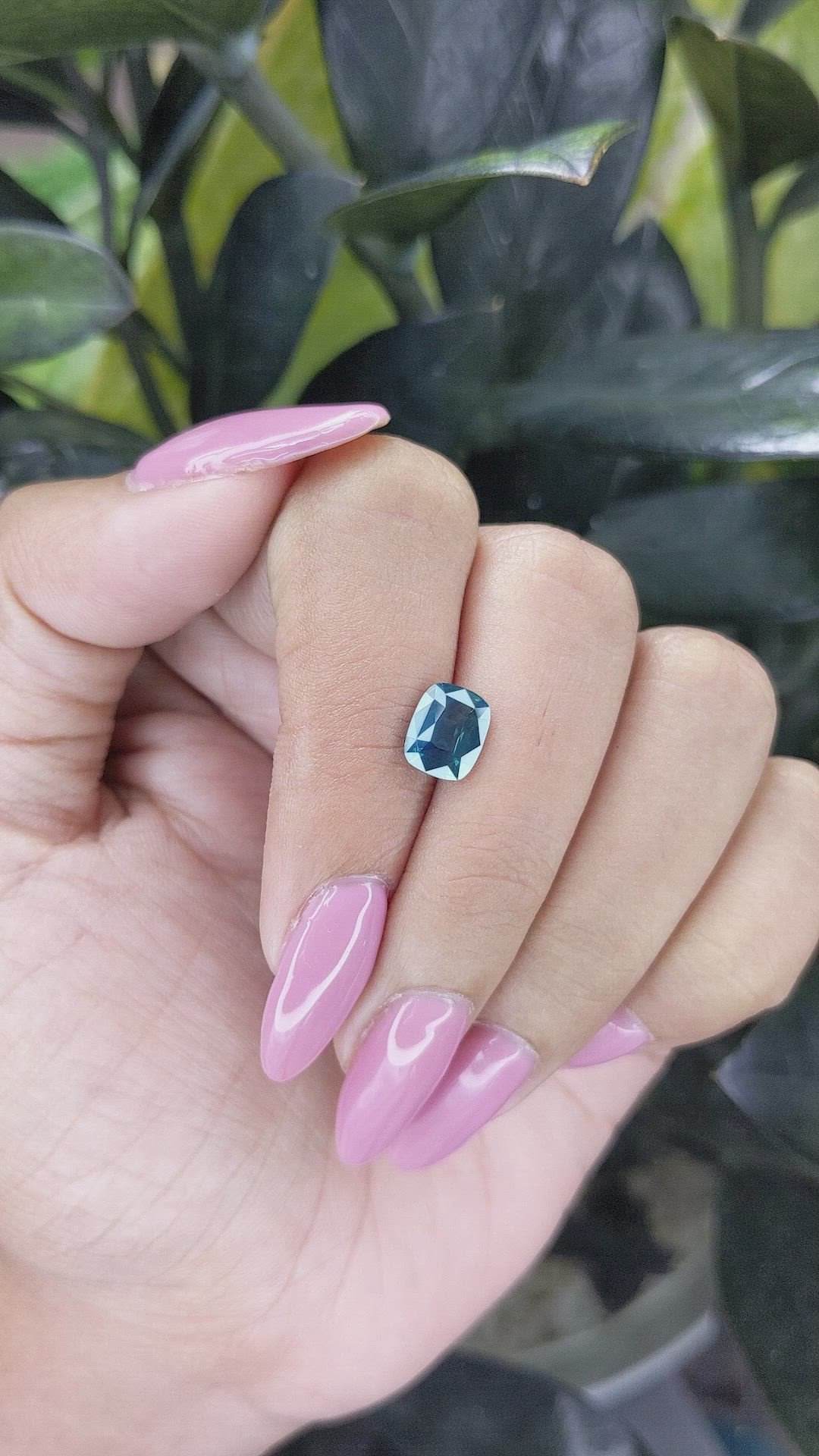 1.77 Ct. Greenish Blue Sapphire from Tanzania Size Video