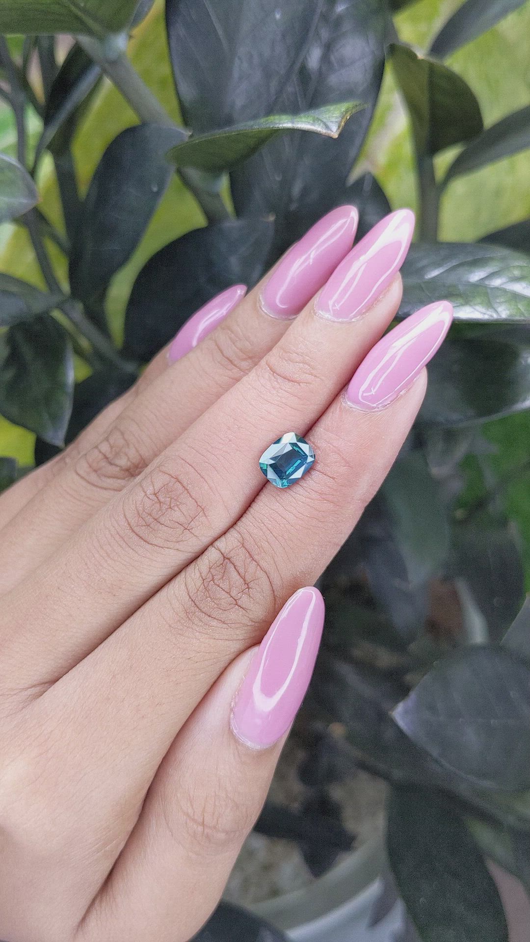 1.77 Ct. Greenish Blue Sapphire from Tanzania Size Video