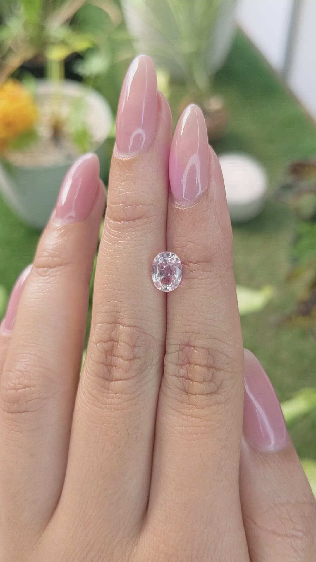 1.67 Ct. Pink Sapphire from Ceylon (Sri Lanka) Size Video