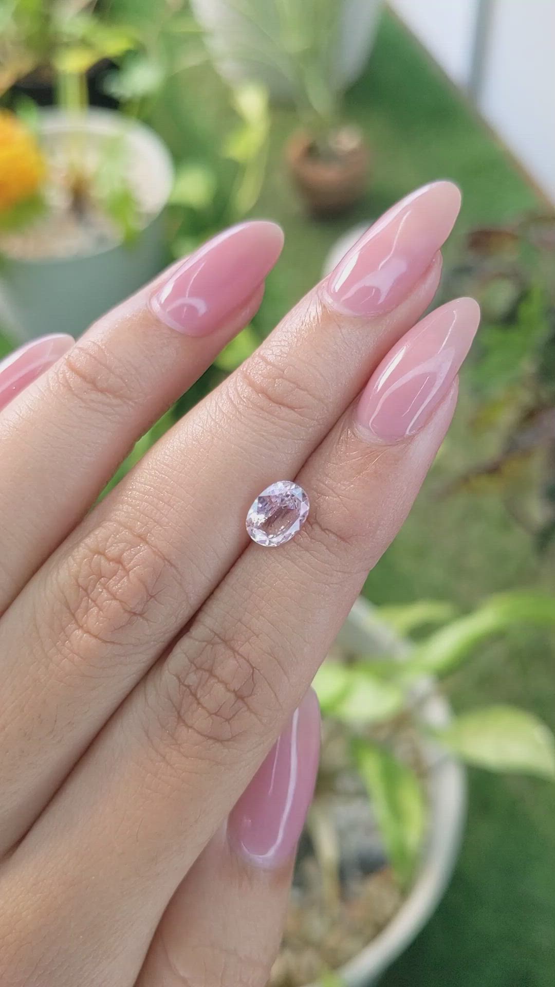 1.67 Ct. Pink Sapphire from Ceylon (Sri Lanka) Size Video