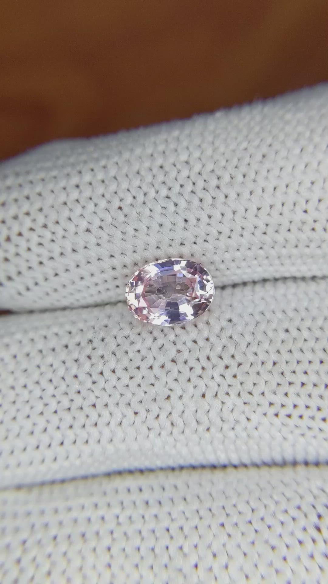 1.67 Ct. Pink Sapphire from Ceylon (Sri Lanka) Size Video
