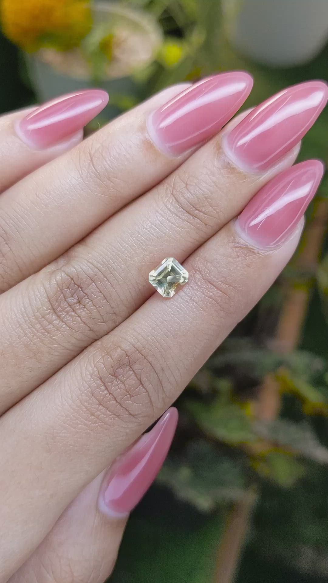 0.97 Ct. Yellow Sapphire from Ceylon (Sri Lanka) Size Video