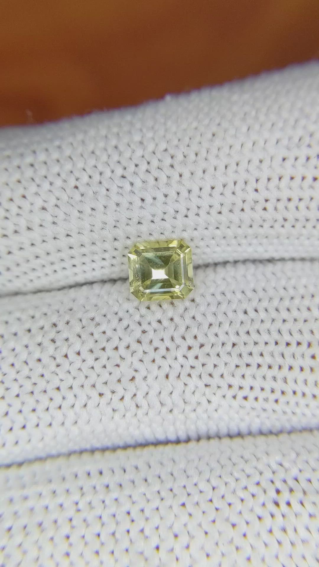 0.97 Ct. Yellow Sapphire from Ceylon (Sri Lanka) Size Video