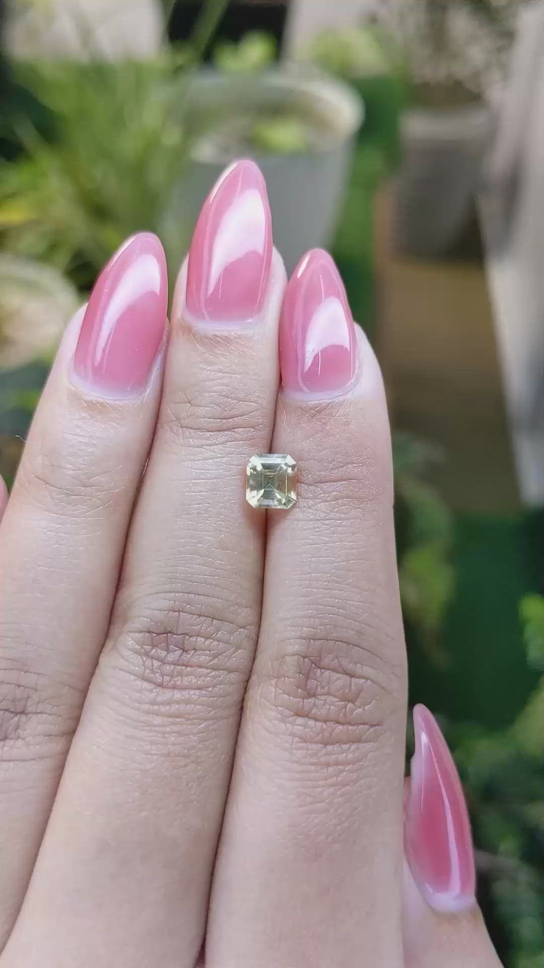 0.97 Ct. Yellow Sapphire from Ceylon (Sri Lanka) Size Video