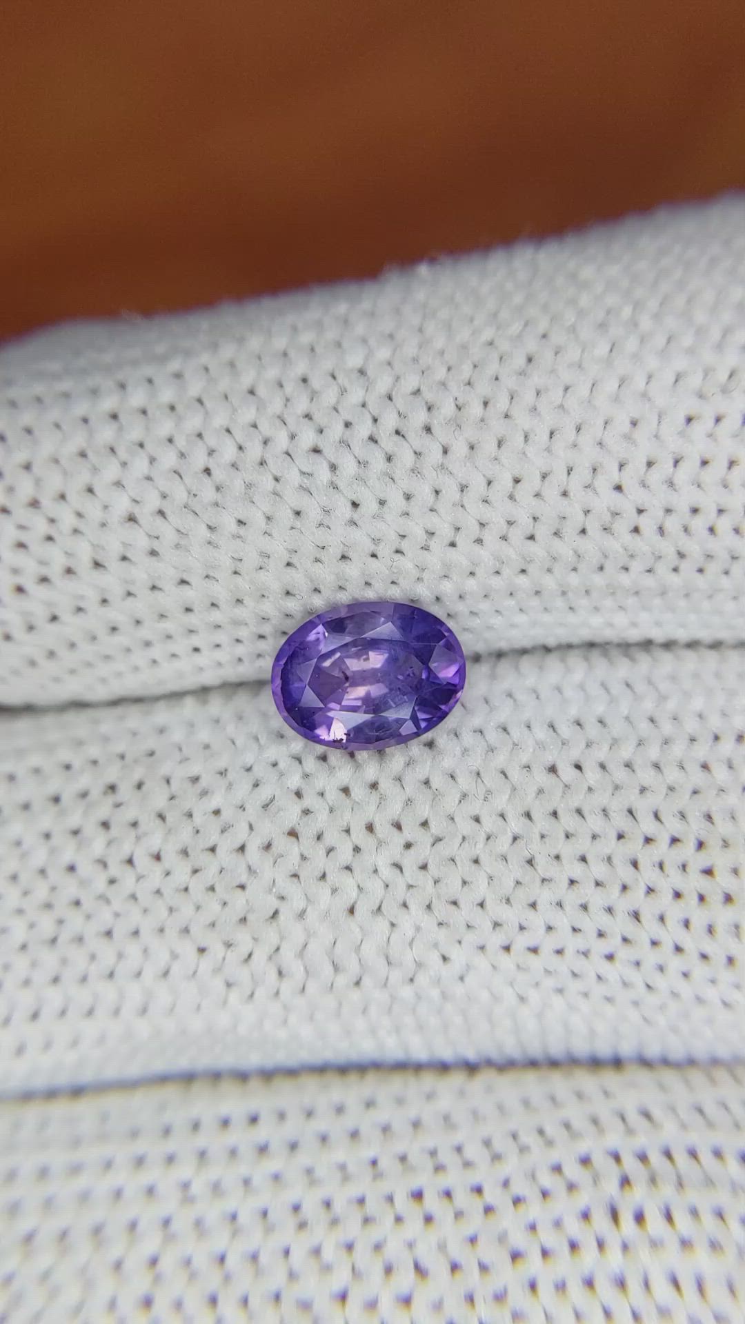 1.35 Ct. Purple Sapphire from Ceylon (Sri Lanka) Size Video