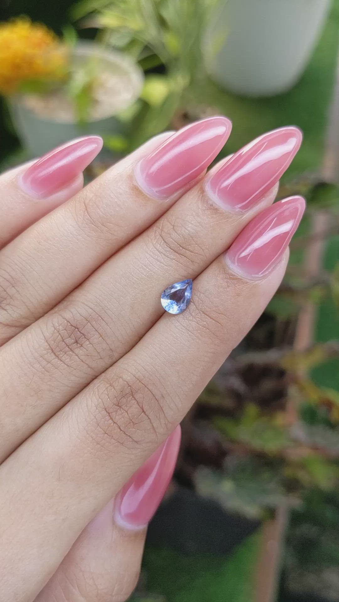 0.49 Ct. Blue Sapphire from Ceylon (Sri Lanka) Size Video