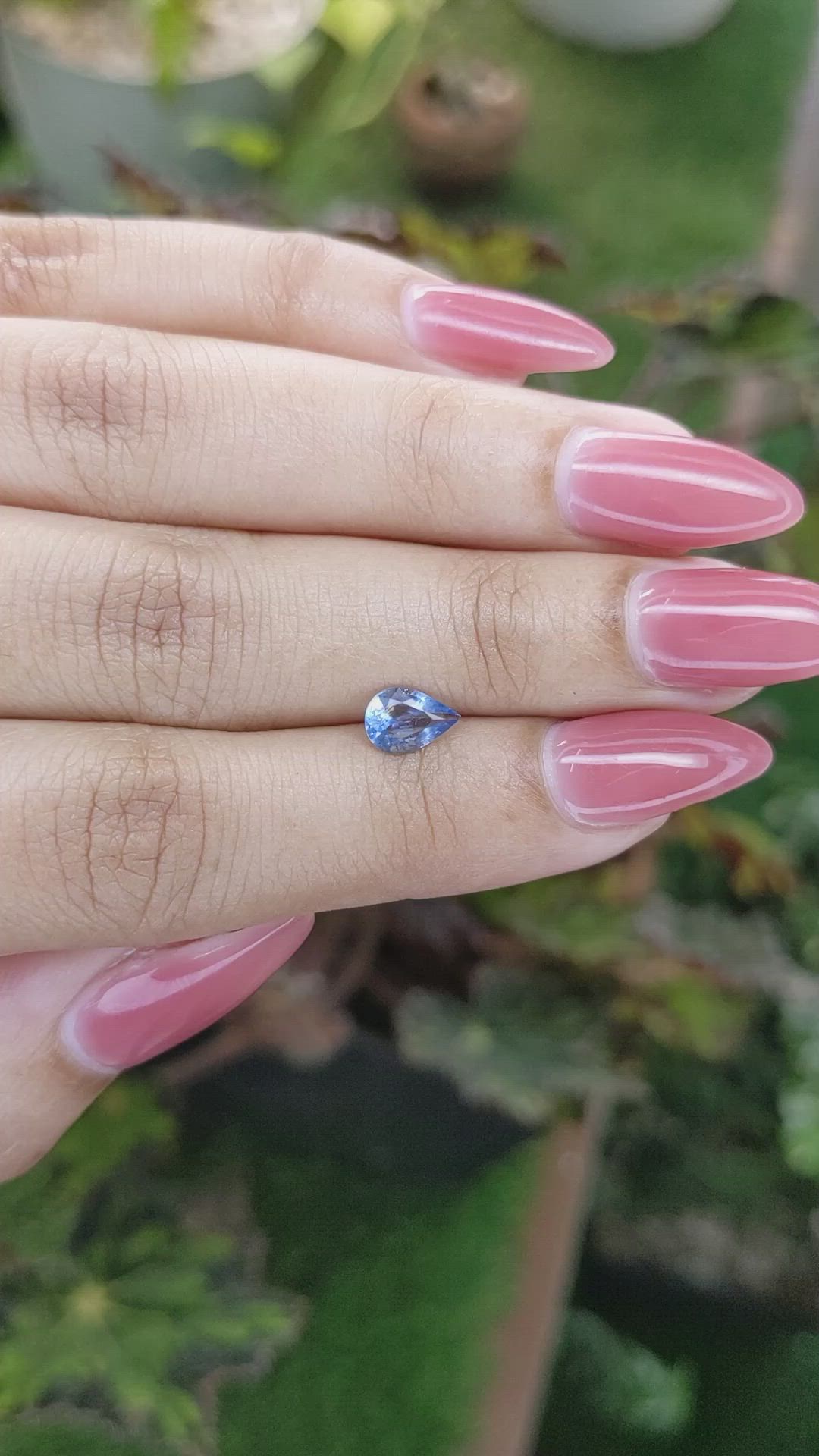 0.49 Ct. Blue Sapphire from Ceylon (Sri Lanka) Size Video