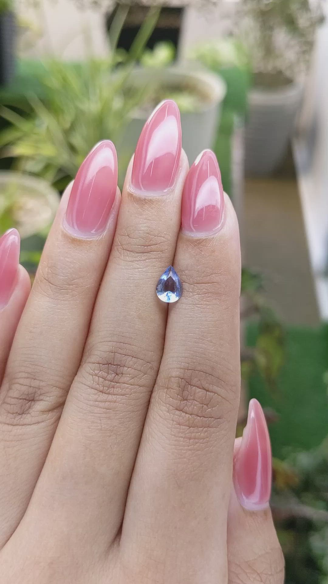 0.49 Ct. Blue Sapphire from Ceylon (Sri Lanka) Size Video