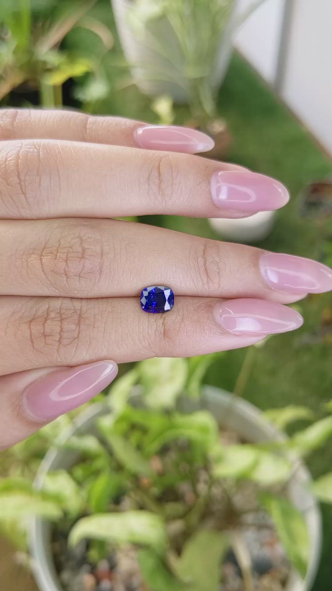 1.30 Ct. Blue Sapphire from Ceylon (Sri Lanka) Size Video