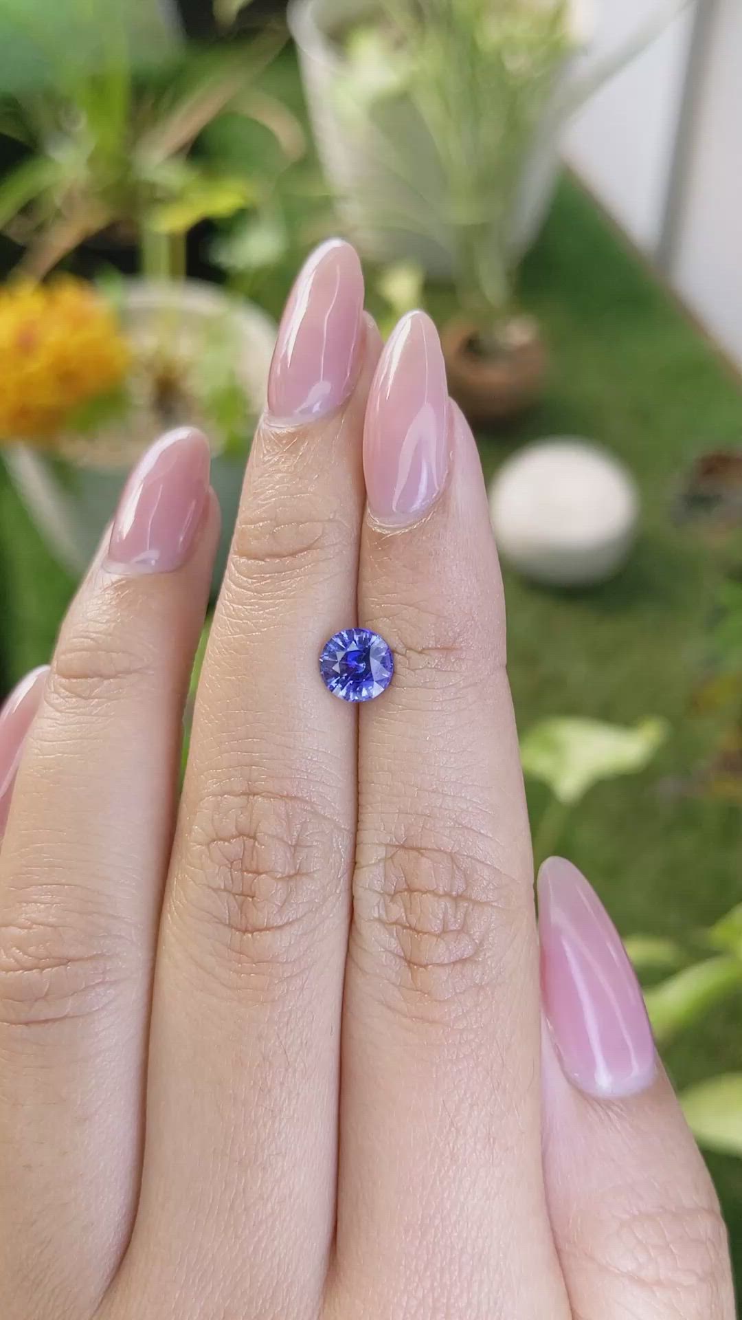 1.29 Ct. Blue Sapphire from Ceylon (Sri Lanka) Size Video