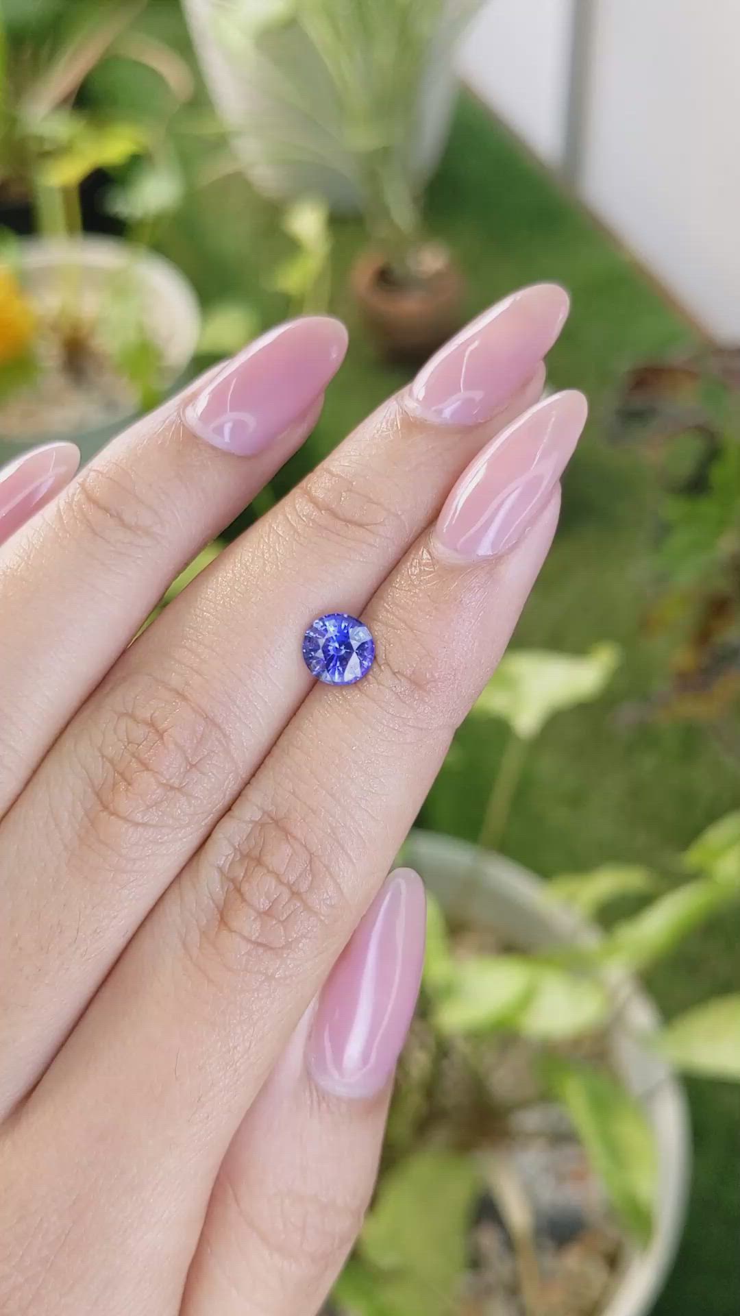 1.29 Ct. Blue Sapphire from Ceylon (Sri Lanka) Size Video
