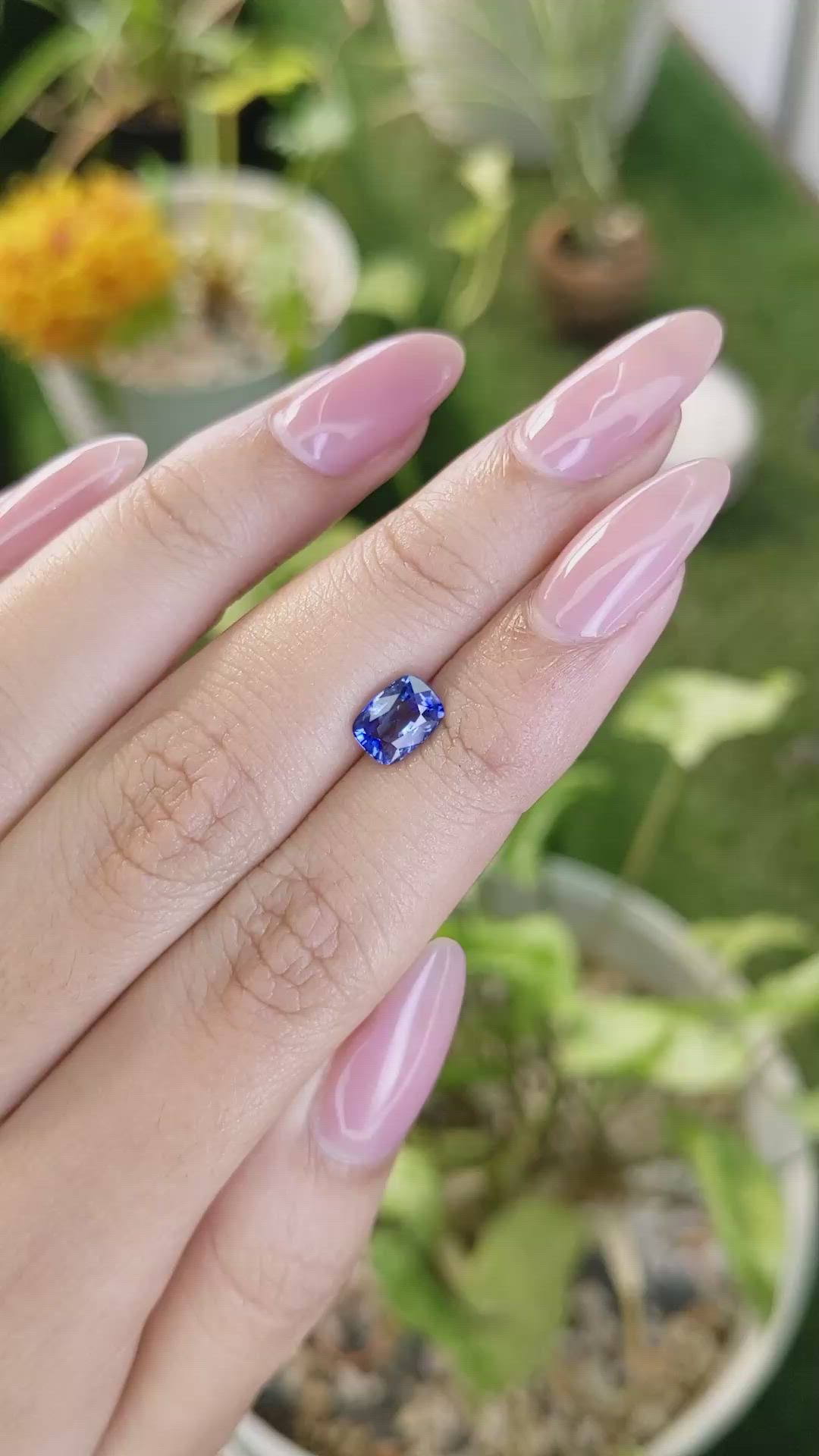1.40 Ct. Blue Sapphire from Ceylon (Sri Lanka) Size Video