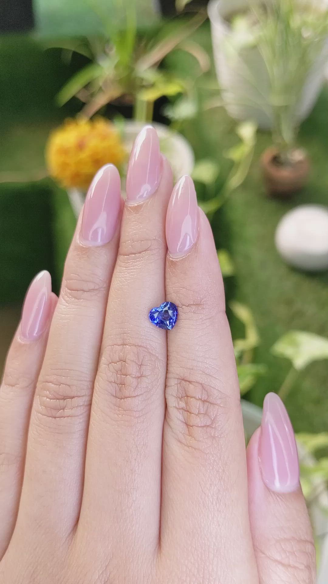 1.28 Ct. Blue Sapphire from Ceylon (Sri Lanka) Size Video