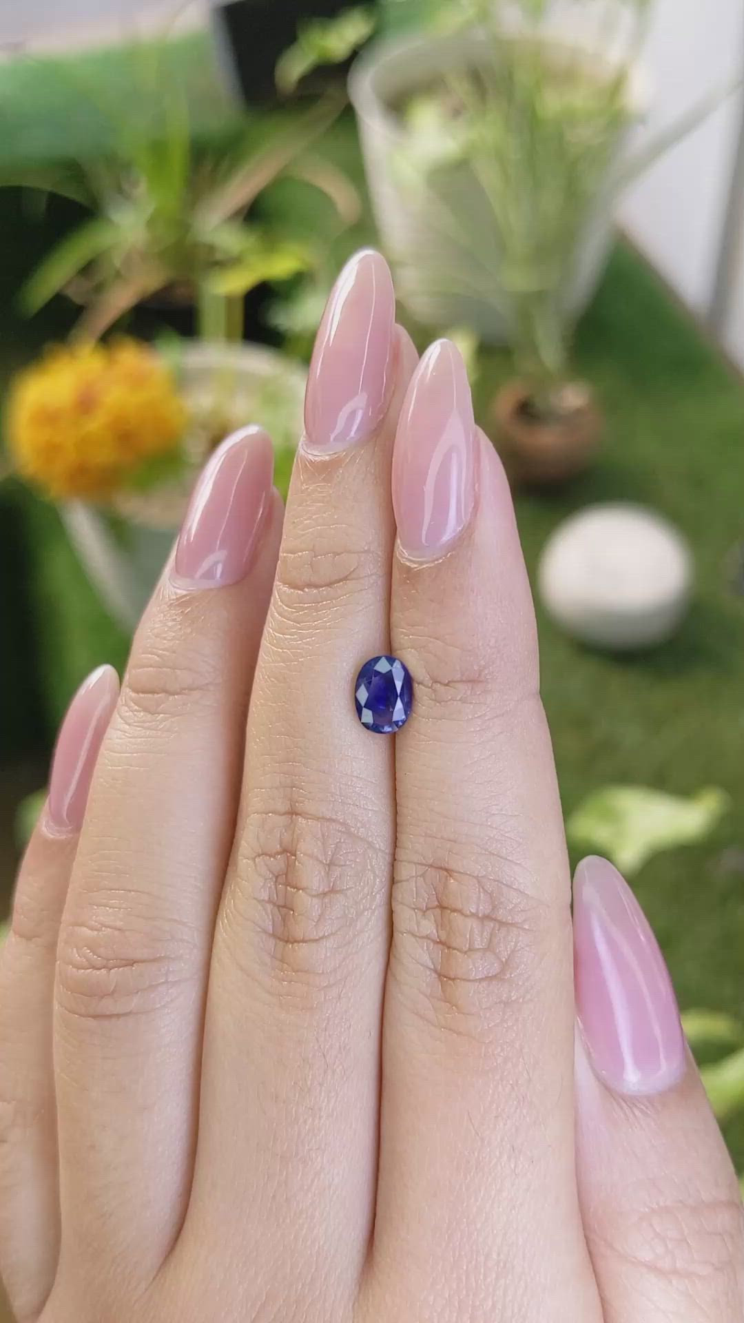 1.19 Ct. Blue Sapphire from Ceylon (Sri Lanka) Size Video
