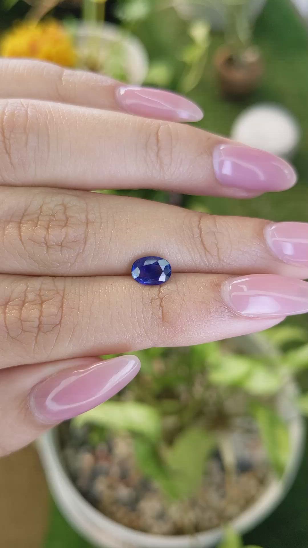 1.19 Ct. Blue Sapphire from Ceylon (Sri Lanka) Size Video