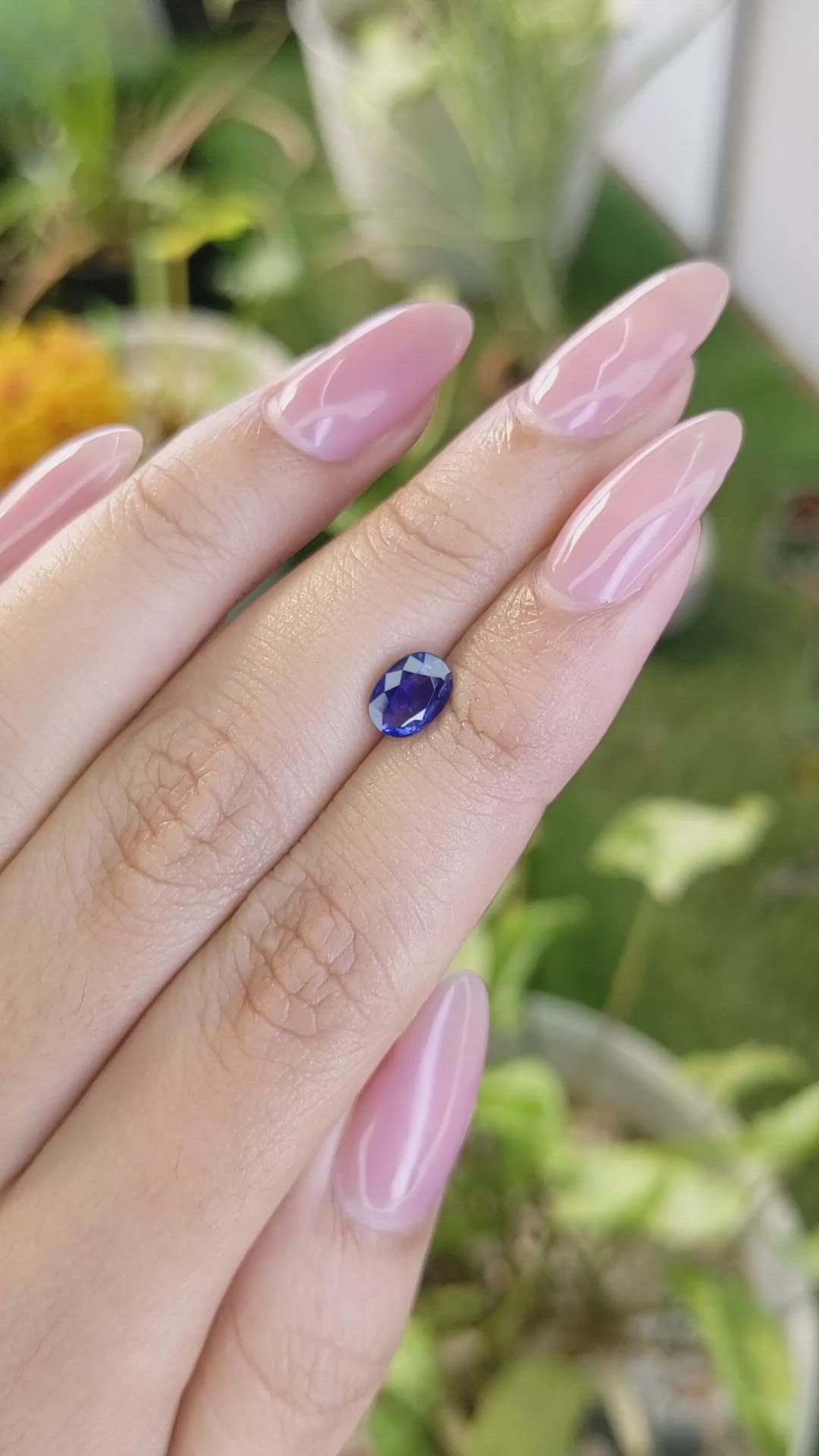 1.19 Ct. Blue Sapphire from Ceylon (Sri Lanka) Size Video