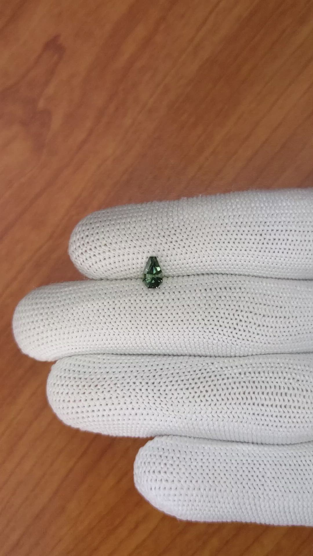 0.66 Ct. Green Sapphire from Madagascar Size Video