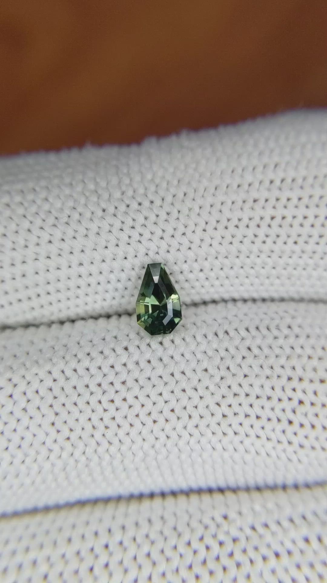 0.66 Ct. Green Sapphire from Madagascar Size Video