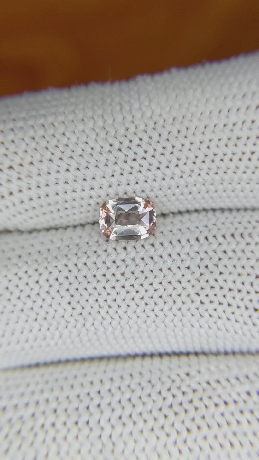 0.90 Ct. Peach Sapphire from Ceylon (Sri Lanka) Size Video