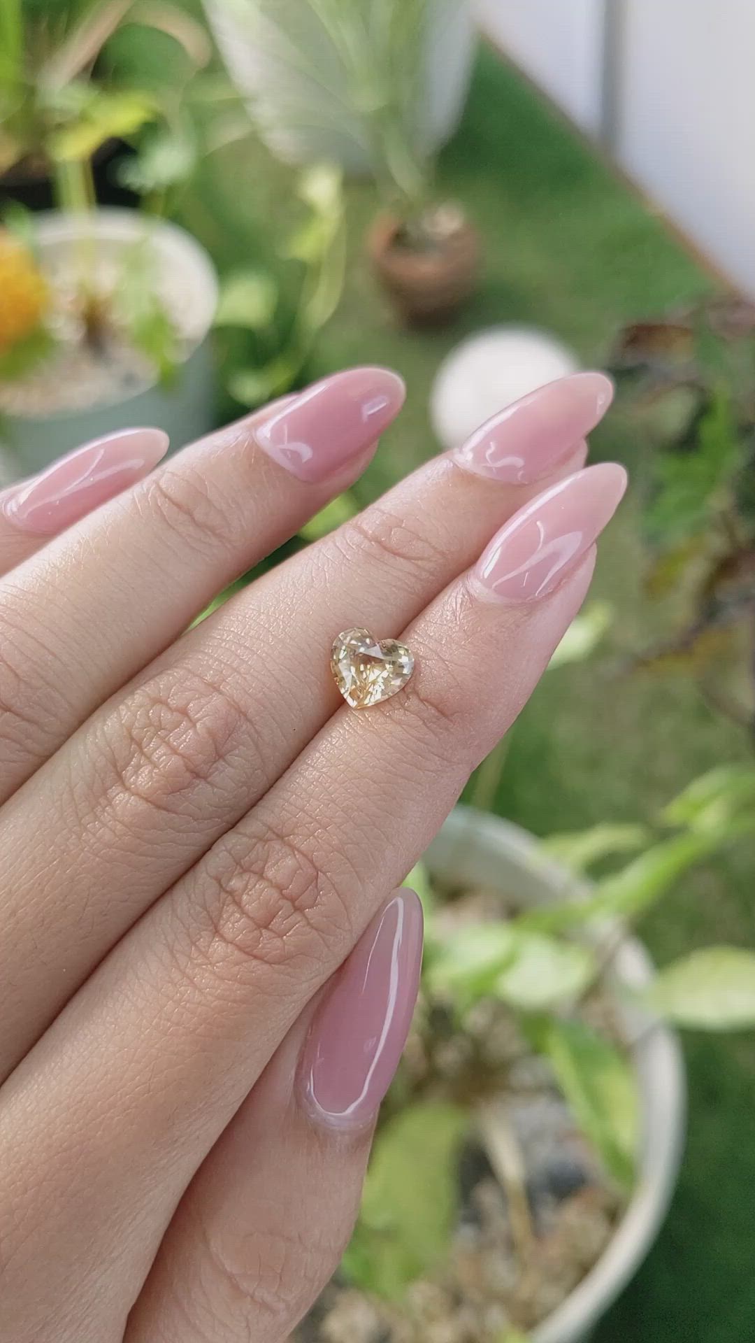 1.69 Ct. Peach Sapphire from Ceylon (Sri Lanka) Size Video
