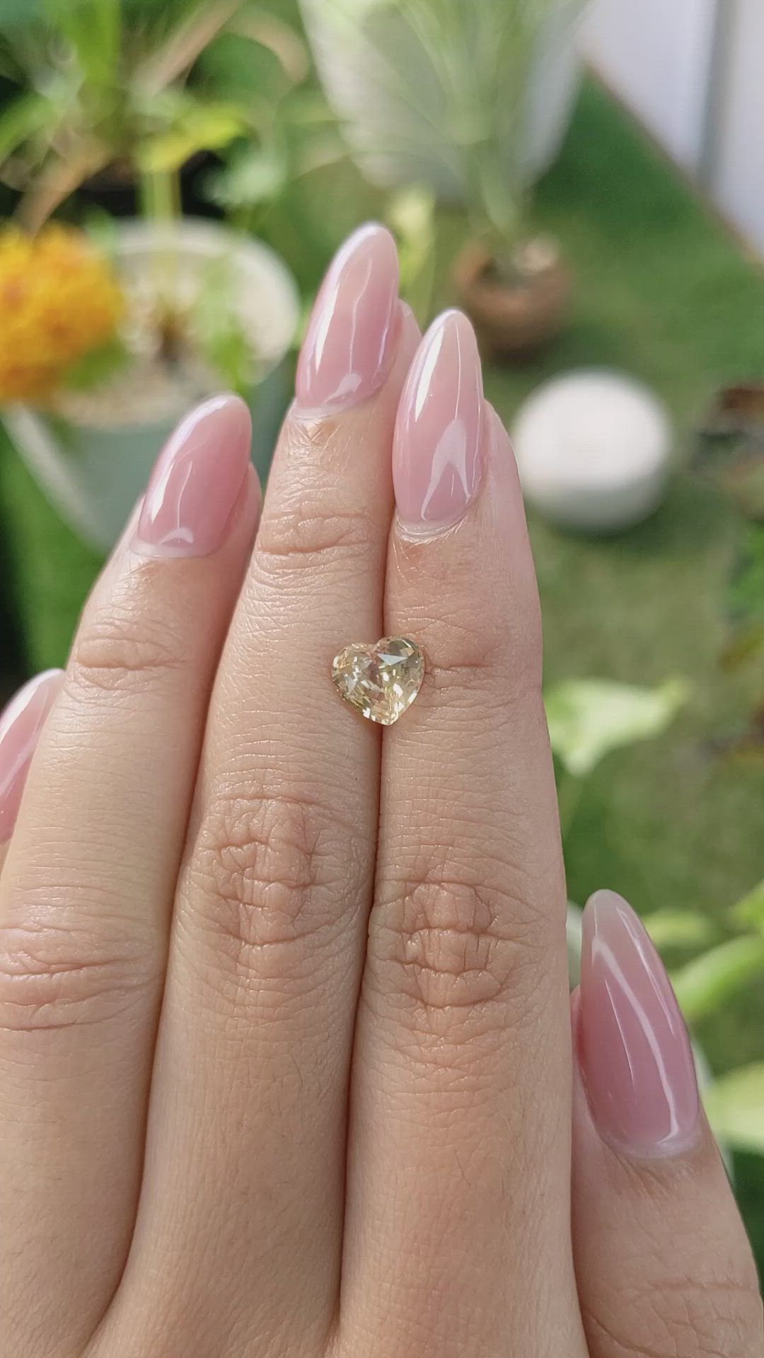 1.69 Ct. Peach Sapphire from Ceylon (Sri Lanka) Size Video