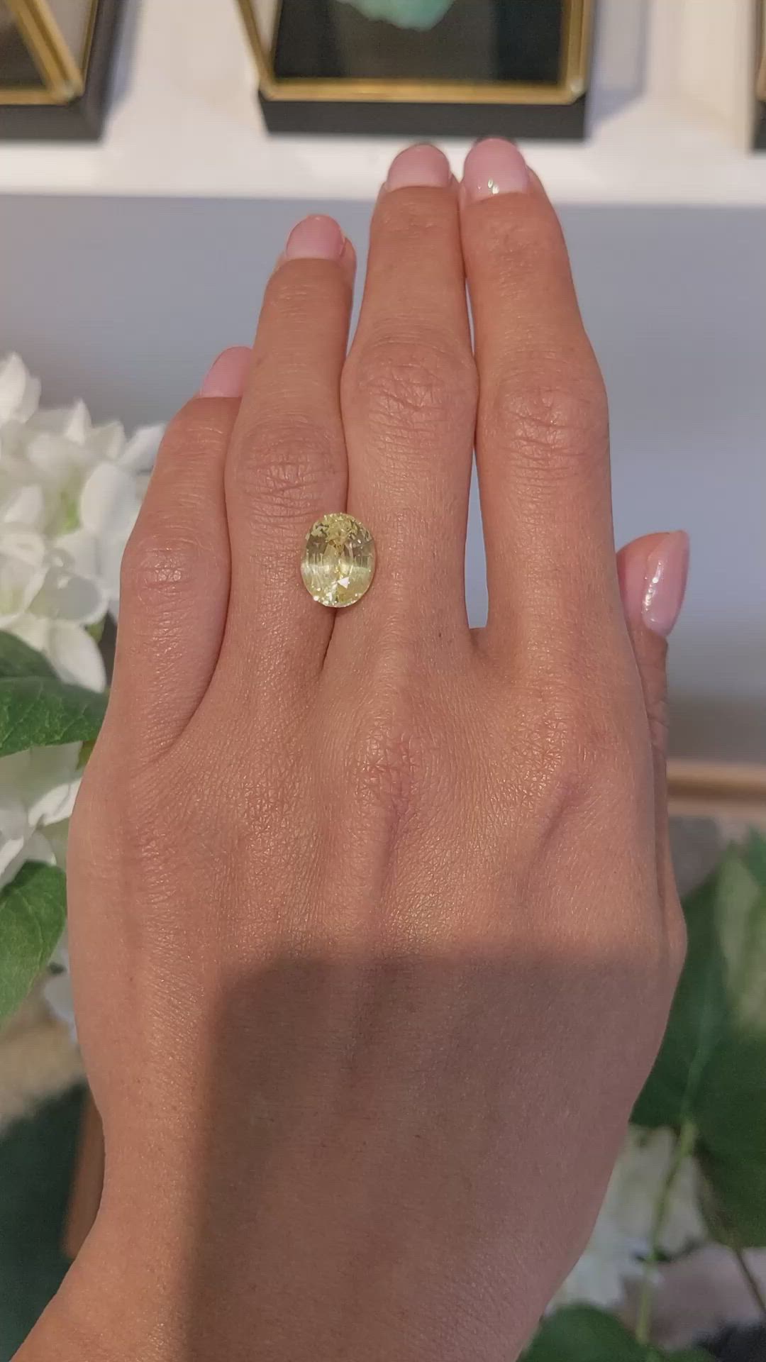6.18 Ct. Yellow Sapphire from Ceylon (Sri Lanka) Size Video