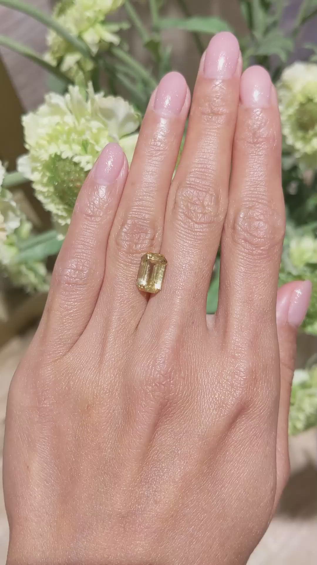 4.00 Ct. Yellow Sapphire from Ceylon (Sri Lanka) Size Video