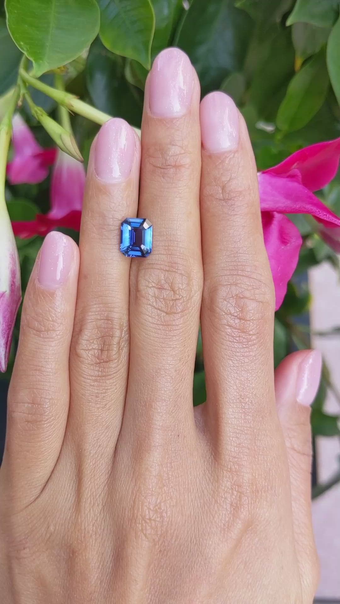 2.56 Ct. Bluish Purple Sapphire from Ceylon (Sri Lanka) Size Video