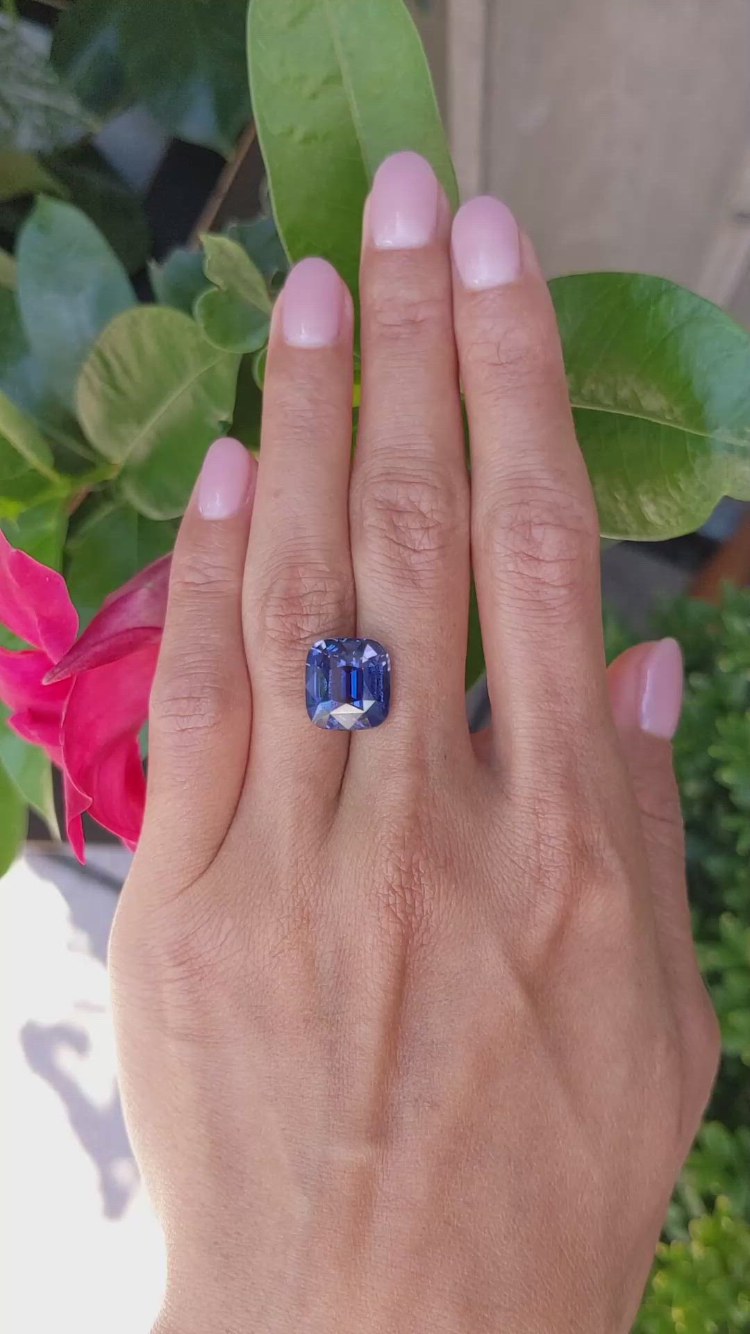 11.52 Ct. Purplish Blue Sapphire from Madagascar Size Video
