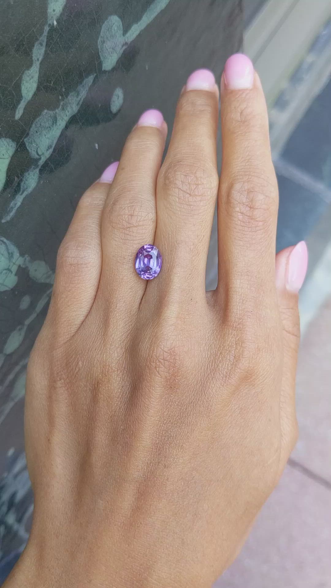 3.56 Ct. Purple Sapphire from Ceylon (Sri Lanka) Size Video