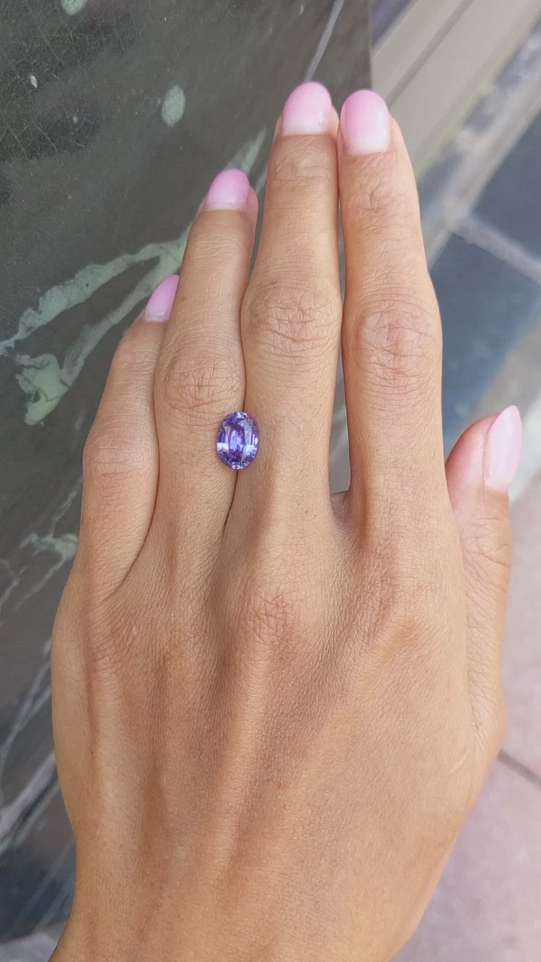 3.04 Ct. Purple Sapphire from Ceylon (Sri Lanka) Size Video