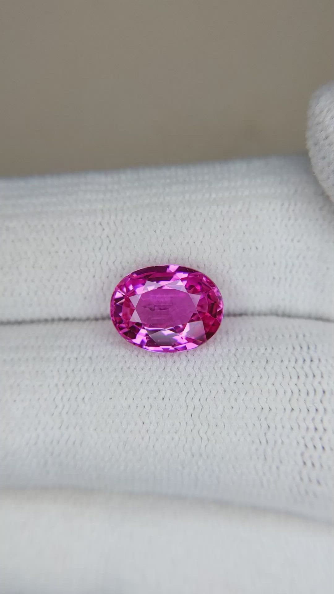 3.00 Ct. Pink Sapphire from Ceylon (Sri Lanka) Size Video