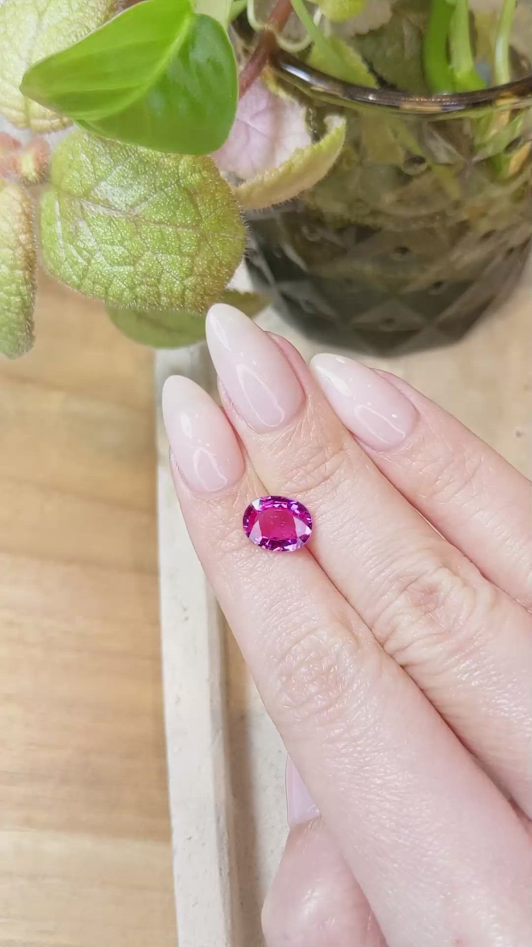 2.75 Ct. Pink Sapphire from Ceylon (Sri Lanka) Size Video